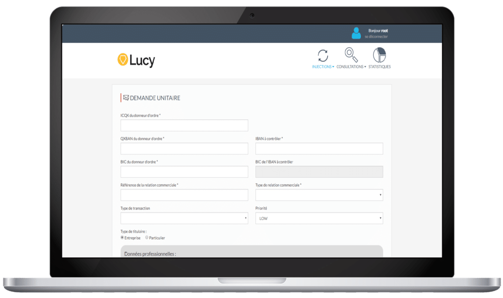 LUCY is a simple, highly secure and adaptable interface that authenticates banking details